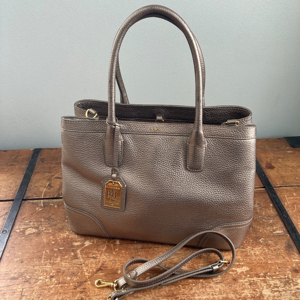 Ralph Lauren Satchel - Metallic Fairfield City Shopper